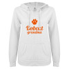 Thumbnail image for  ENZA Womens White V Notch Raw Edge Fleece Hoodie