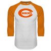 Thumbnail image for  White/Orange Raglan Baseball T Shirt