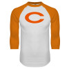 Thumbnail image for  White/Orange Raglan Baseball T Shirt