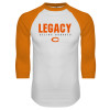 Thumbnail image for  White/Orange Raglan Baseball T Shirt