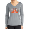 Thumbnail image for  Womens Grey Performance Long Sleeve V Neck Shirt
