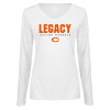 Thumbnail image for  Womens White Long Sleeve V Neck Tee