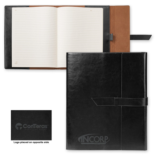 Fabrizio Black Portfolio w/Loop Closure-Incorp Engraved