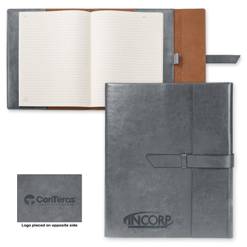 Fabrizio Grey Portfolio w/Loop Closure-Incorp Engraved
