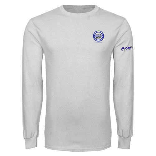 White Long Sleeve T Shirt-Performance Insulation Contractors
