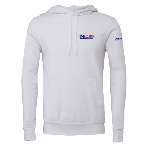 Bella + Canvas White Fleece Hood-Incorp