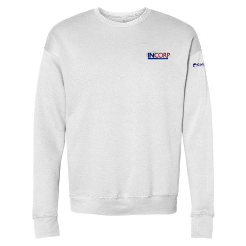 Bella + Canvas White Fleece Crew-Incorp