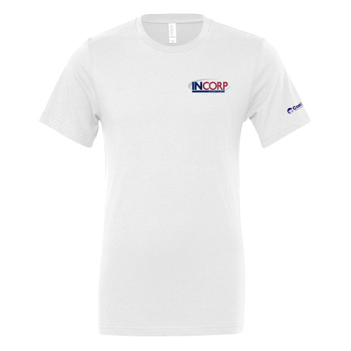 Bella + Canvas White Jersey Cotton T Shirt-Incorp