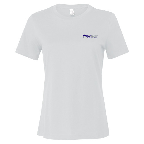 Bella + Canvas Womens White Relaxed Cotton T Shirt-ConTeras Industrial Group