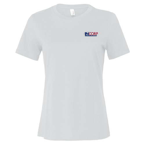 Bella + Canvas Womens White Relaxed Cotton T Shirt-Incorp