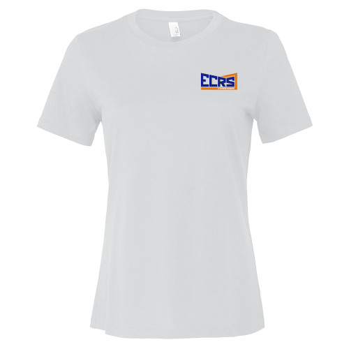 Bella + Canvas Womens White Relaxed Cotton T Shirt-ECRS