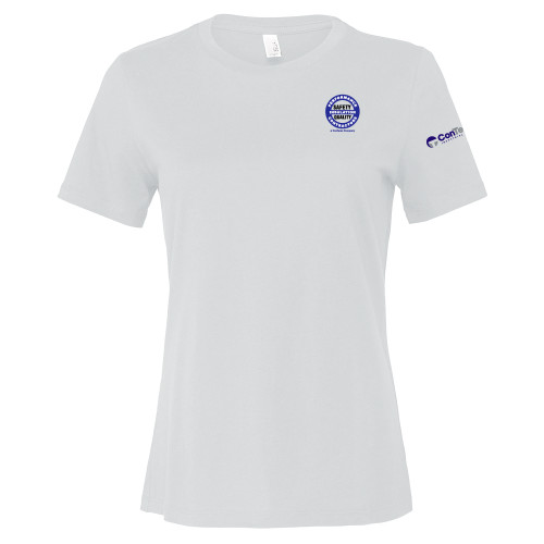 Bella + Canvas Womens White Relaxed Cotton T Shirt-Performance Insulation Contractors