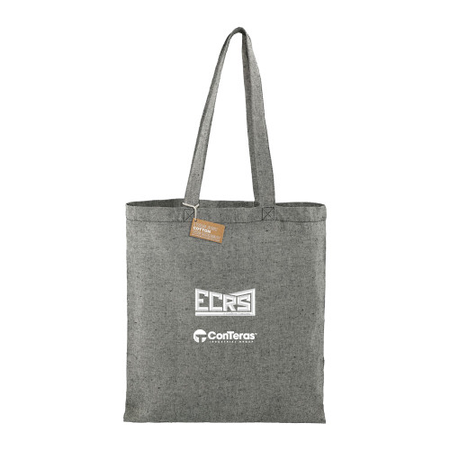 Recycled Cotton Twill Black Tote-ECRS ConTeras Cobrand