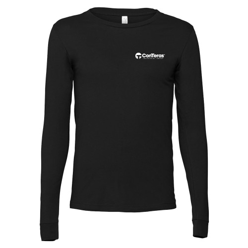 Bella + Canvas Black Jersey Cotton Long Sleeve T Shirt-ConTeras Industrial Group
