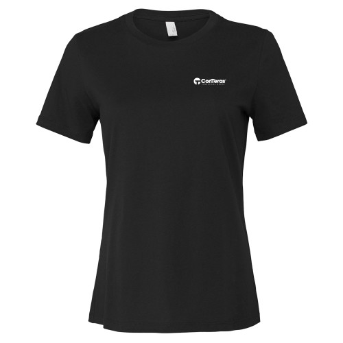 Bella + Canvas Womens Black Relaxed Cotton T Shirt-ConTeras Industrial Group