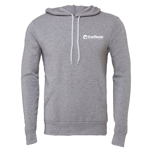 Bella + Canvas Heather Grey Fleece Hood-ConTeras Industrial Group