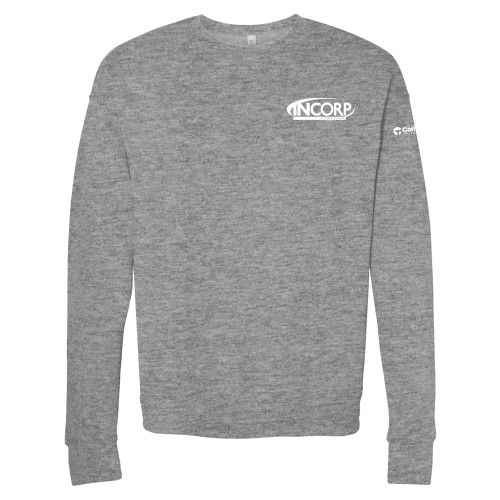 Bella + Canvas Heather Grey Fleece Crew-Incorp