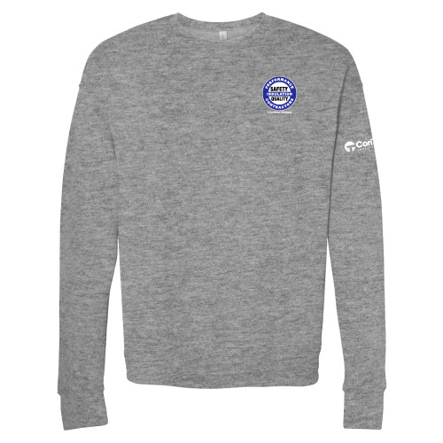 Bella + Canvas Heather Grey Fleece Crew-Performance Insulation Contractors