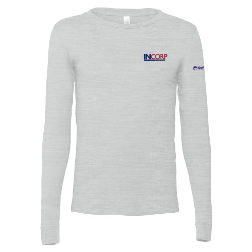 Bella + Canvas Ash Grey Jersey Cotton Long Sleeve T Shirt-Incorp
