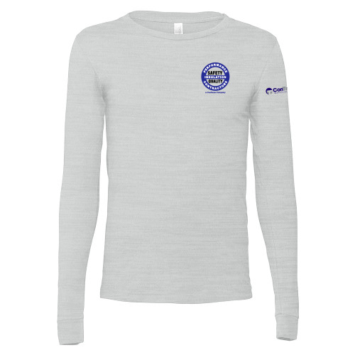 Bella + Canvas Ash Grey Jersey Cotton Long Sleeve T Shirt-Performance Insulation Contractors