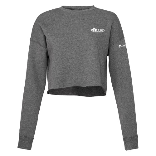 Bella + Canvas Womens Deep Heather Cropped Fleece Crew-Incorp