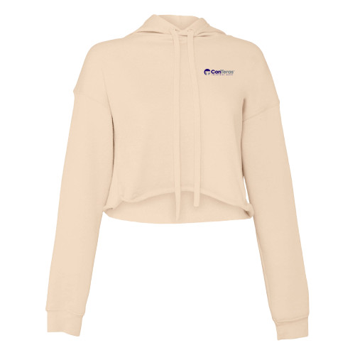 Bella + Canvas Womens Heather Dust Cropped Fleece Hood-ConTeras Industrial Group