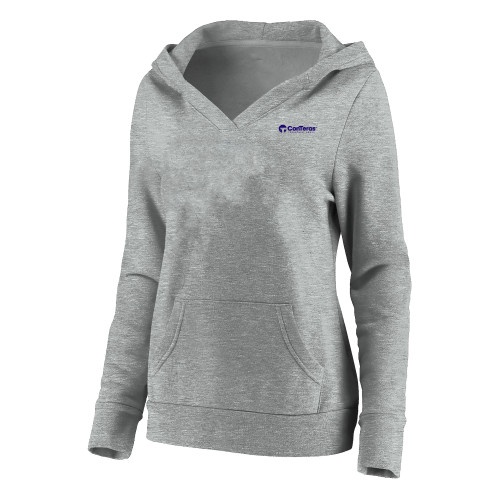 Womens Plus Heather Grey Hoodie-ConTeras Industrial Group - Plus
