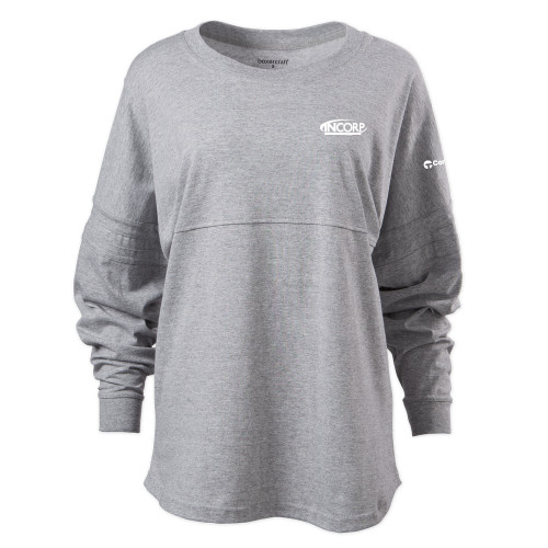 Boxercraft Womens Oxford Grey Heather Pom Pom Jersey Tee-Incorp