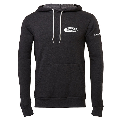 Bella + Canvas Dark Grey Heather Fleece Hood-Incorp