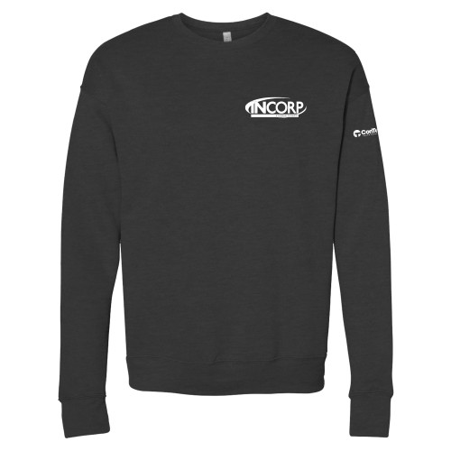 Bella + Canvas Dark Grey Heather Fleece Crew-Incorp