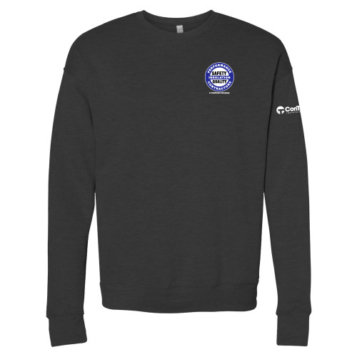 Bella + Canvas Dark Grey Heather Fleece Crew-Performance Insulation Contractors