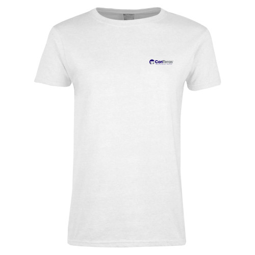 Womens White Short Sleeve Tee-ConTeras Industrial Group