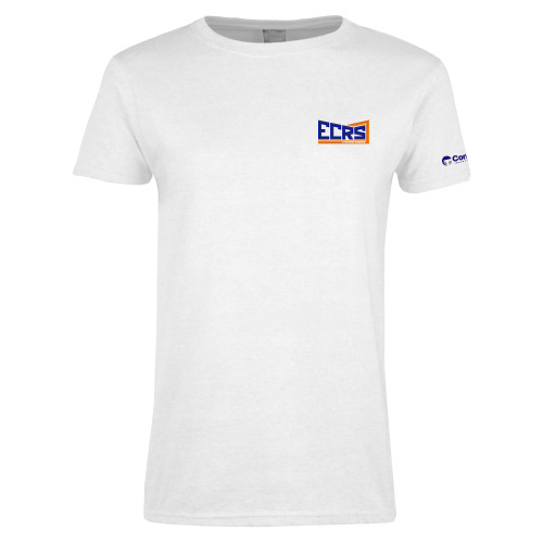 Womens White Short Sleeve Tee-ECRS