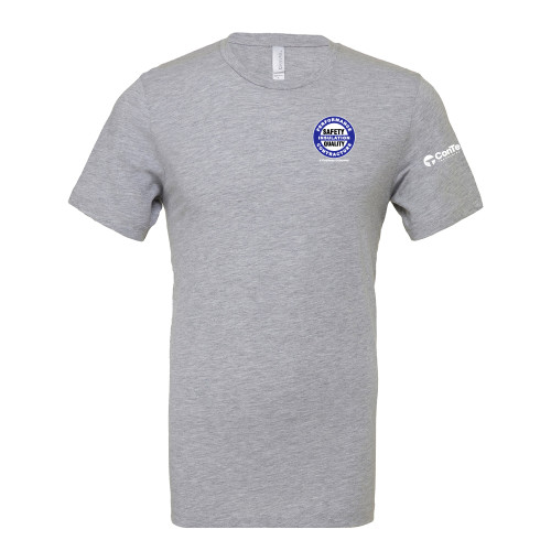 Bella + Canvas Heather Grey CVC T Shirt-Performance Insulation Contractors