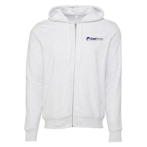 Bella + Canvas Ash Grey Full Zip Hood-ConTeras Industrial Group