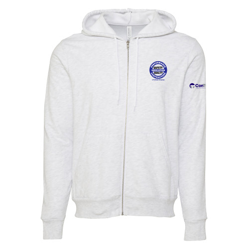 Bella + Canvas Ash Grey Full Zip Hood-Performance Insulation Contractors