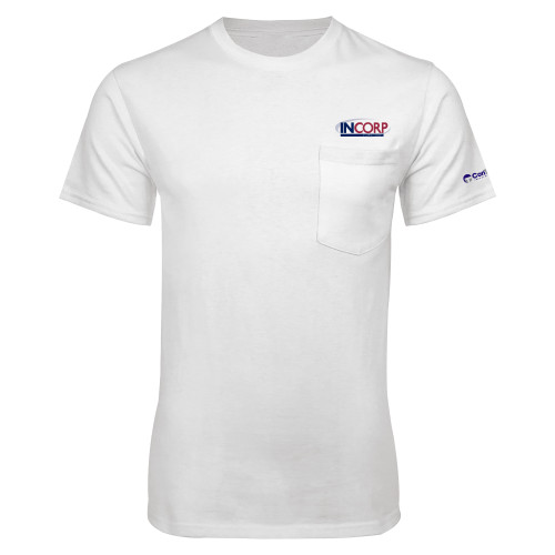 White T Shirt w/Pocket-Incorp