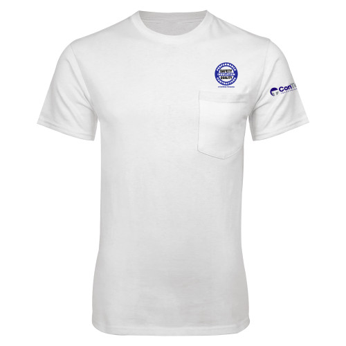 White T Shirt w/Pocket-Performance Insulation Contractors