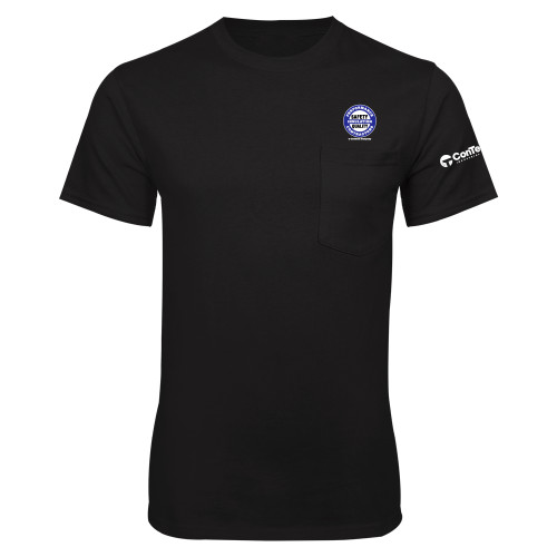 Black T Shirt w/Pocket-Performance Insulation Contractors