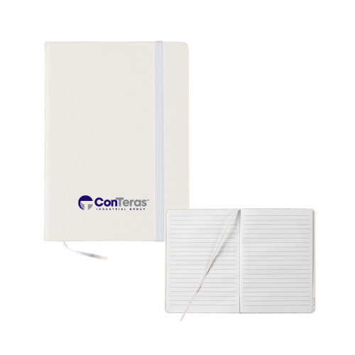 5x7 White Hard Cover Journal-ConTeras Industrial Group