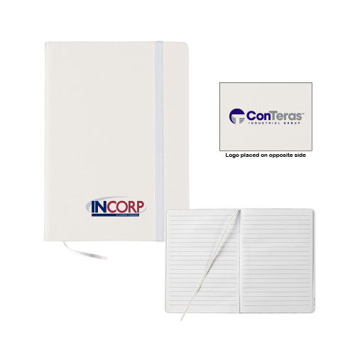 5x7 White Hard Cover Journal-Incorp