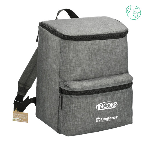 Excursion Charcoal Recycled 20 Can Backpack Cooler-Incorp ConTeras Cobrand