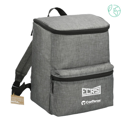 Excursion Charcoal Recycled 20 Can Backpack Cooler-ECRS ConTeras Cobrand