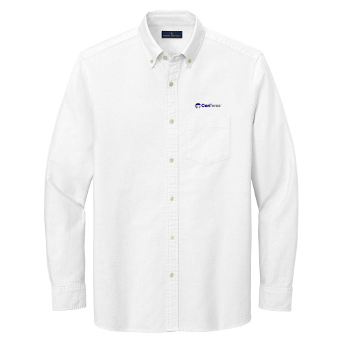 Brooks Brothers Mens White Casual Oxford Cloth Shirt-ConTeras Industrial Group