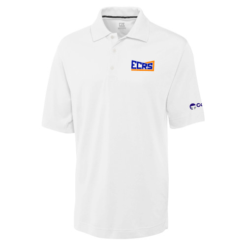 C&B White Advantage TriBlend Pique Polo-ECRS