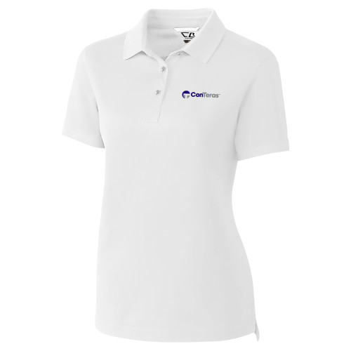 C&B Womens White Advantage Polo-ConTeras Industrial Group