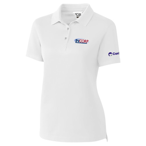 C&B Womens White Advantage Polo-Incorp