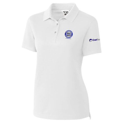 C&B Womens White Advantage Polo-Performance Insulation Contractors