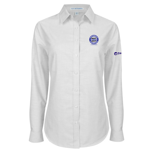 Womens White Oxford Shirt-Performance Insulation Contractors