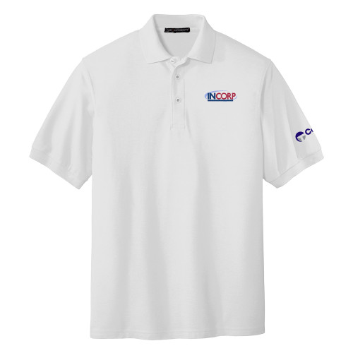 White Silk Touch Polo-Incorp